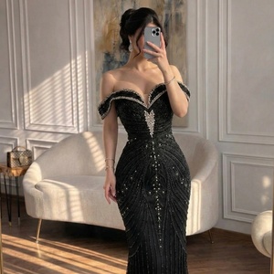 Serene Hill LA73140 Vestidos de Noche Negros con Hombros Descubiertos, Estilo Sirena, con Cuentas, Elegantes, para Fiestas Formales, para Mujer, 2026 - Product Image 2