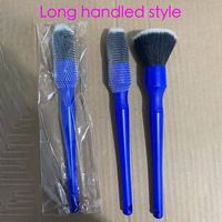 Juego de 3 Cepillos de Limpieza para Autos, Cepillo de Detalle para Lavado de Autos con Cerdas Suaves y Duras, Tipos de Cerdas para Detallado Interior