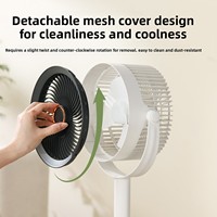 Ventilateur électrique portable de 7 pouces avec tige de traction, cinq vitesses, rechargeable par USB, pour bureau, table ou sol