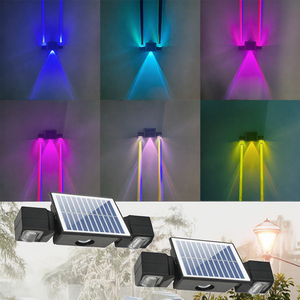 <span class=keywords><strong>2025</strong></span> mới thông minh <span class=keywords><strong>RGB</strong></span> màu <span class=keywords><strong>LED</strong></span> năng lượng mặt trời ngoài trời Đèn tường IP65 không thấm nước có thể điều chỉnh ánh sáng sân vườn - Product Image 5