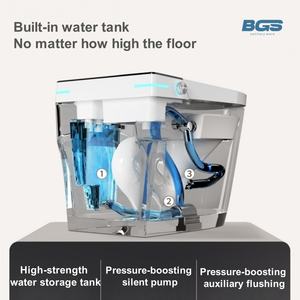 Inodoro WC Inteligente Eléctrico de Cerámica de Una Sola Pieza con Diseño Europeo, Descarga Automática, Limpieza y Control Remoto para Baño - Product Image 2