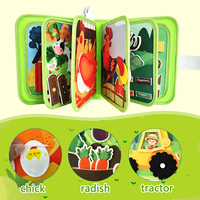 Livre d'activités éducatif personnalisé pour tout-petits, livre d'activités silencieux, autocollants réutilisables en feutre, tableau d'activités pour enfants, livre d'activités en papier pour enfants