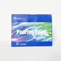 Fluide d'usine 8 couleurs 120ml peinture acrylique bricolage peinture verser ensemble acrylique