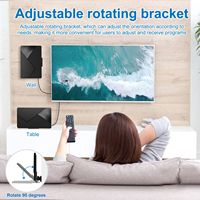 Antenne TV numérique intérieure HDTV 1080P ANTUKO AN-3042, réception de signal à 3 voies avec amplificateur à faible bruit, montage au sol