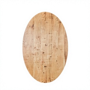 Tablero de Mesa de Comedor Ovalado de Madera, Hecho a Mano, Diseño Rústico Moderno, Superficie de Madera Sólida, Muebles para el Hogar - Product Image 3