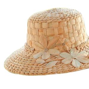 Sombreros de jacinto de agua para mujer, sombreros de moda hechos a mano de viaje, playa, Verano - Product Image 1