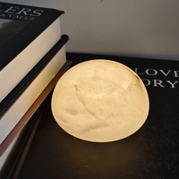 Lampe lunaire en albâtre naturel, demi-sphère, lumière chaude, veilleuse pour chambre à coucher, salon, décoration intérieure