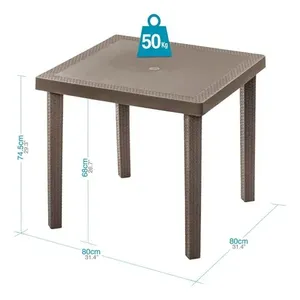 Juego de comedor Exterior 4 puestos Tipo Ratan wengue MQ mocca - Product Image 3