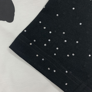 เสื้อยืดโอเวอร์ไซส์ผู้ชายพรีเมียม ผ้าฝ้าย 100% ประดับคริสตัลหรูหรา พร้อมโลโก้พิมพ์ลายตามสั่ง 300gsm ผ้าสองชั้น แขนยาว - Product Image 5