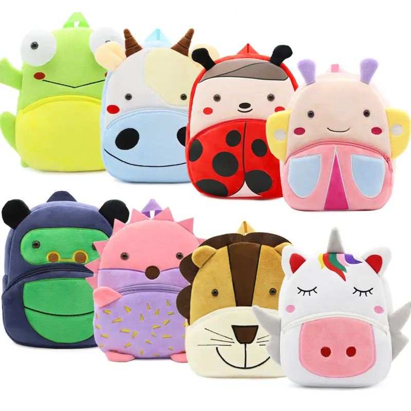 Kids Baby School Bags New Children Plush Cartoon Backpack Cute Schoolbag for Kindergarten Girls Gift