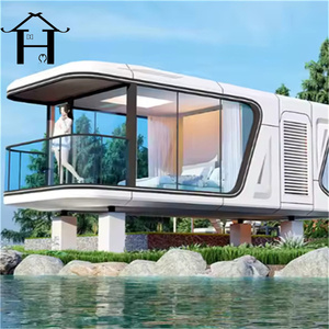 Cabine Modulaire Préfabriquée de Luxe Moderne Type Capsule Spatiale avec Salon, Chambre, Cuisine, Entrée – Idéale pour Hôtel, Gîte ou Usage Portable - Product Image 2