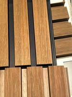 Panneau de revêtement du grand mur PVC imperméable composite bois plastique WPC extérieur persiennes décoratives panneau de façade pour hôtels