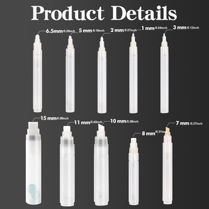 ชุดปากกามาร์กเกอร์ปลายสักหลาดแบบรีฟิลได้ขนาด1-15มม. มาร์กเกอร์ศิลปะกราฟฟิตีว่างขนาด3มม. <span class=keywords><strong>5</strong></span>มม. 6.<span class=keywords><strong>5</strong></span>มม. 8มม. 10มม. - Product Image 4