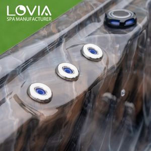 Bak Mandi <span class=keywords><strong>Whirlpool</strong></span> Luar Ruangan Deluxe Besar untuk 6 Orang dengan Pijat Hidro - Product Image 3