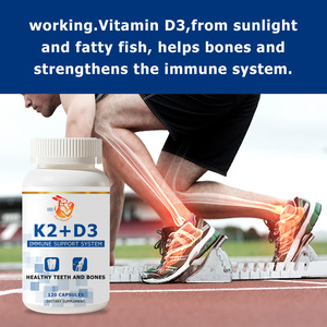 Factory Wholesale Herbal Supplements with Vitamin K2 D3 Dietary Supplement 120 Capsules to Modulates Immune Responses Capsules - Product Image 3