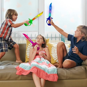 Nouvelle épée de requin brillante avec lumière clignotante, épée jouet en plastique, accessoire de fête néon, 100 pièces - Product Image 5