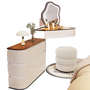 Coiffeuse d'angle moderne avec miroir et tiroirs de rangement pour chambre à coucher - Product Image 5