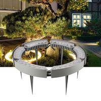 12W Outdoor-LED-Baumleuchte, Individuelle Aluminium-Ringlampe mit Stecker, DIY-Projektionsbeleuchtung für Garten, Rasen und Landschaft