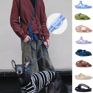 2025 Custom 4-in-1 lunghezza regolabile guinzaglio per cani senza mani in Nylon a tracolla in poliestere guinzaglio grande medio per cani con manico - Product Image 2