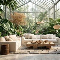 Ensembles de meubles de salon de luxe pour l'intérieur, canapé d'hôtel avec structure en bois et coussins confortables