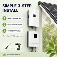 Baterai Siap Pakai 3kW 8kW Silikon Monokristalin Penyimpanan Energi Rumah Inverter Hibrida Baterai Dinding Pasokan Pabrik PV Energi Lengkap