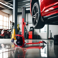 Cric pneumatique triple sac 3 tonnes à levage rapide pour réparation automobile en garage avec tuyaux en acier rouges – Catégorie de produit : Cric de voiture