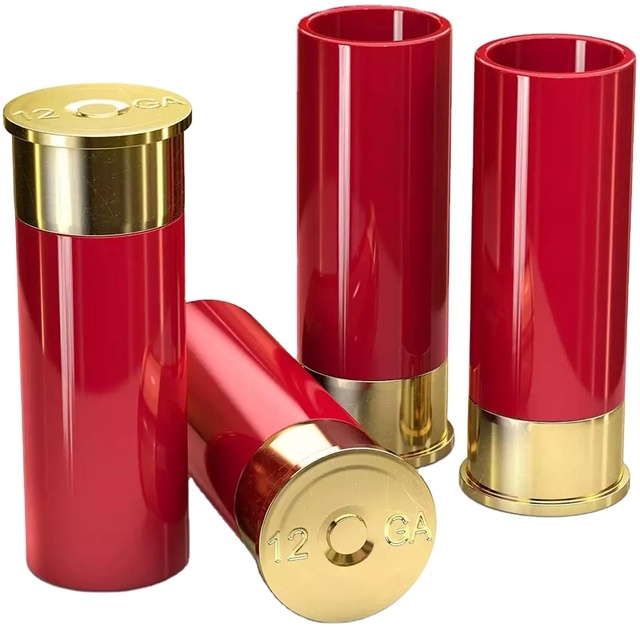 1.5 oz New Arrival Hot Sales Food Grade Plastic 12 Gauge Shot Glasses  Set of 4