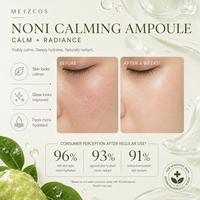 MEIZCOS Ampoule Apaisante Noni 30ml Sérum Vert au Panthénol Collagène Végétalien Hydratant Apaisant Éclatant pour Peaux Sensibles