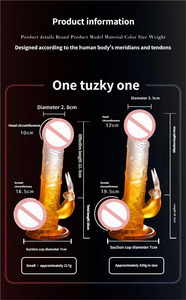 Grand gode en caoutchouc naturel avec un design réaliste en cristal artificiel coloré, matériau en silicone souple - Product Image 5