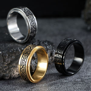 Anillos de Nudo Celta Vikingo con Runas para <span class=keywords><strong>Hombre</strong></span> <span class=keywords><strong>Anillo</strong></span> Giratorio de Acero Inoxidable para Aliviar el Estrés y la Ansiedad - Product Image 5
