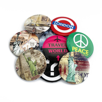 Broche personnalisée pas chère, badge en étain, sans minimum de commande, badge métallique en étain avec bouton