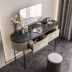 Risamshan — coiffeuse pour filles, <span class=keywords><strong>table</strong></span> de maquillage, avec miroir led et tabouret, design moderne, de <span class=keywords><strong>haute</strong></span> qualité, usine directe - Product Image 1