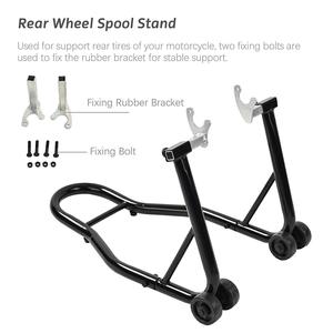 Nouveau support de moto combiné 500 lb avec leviers de roue et supports de paddock à bobines pour bras oscillant avant et arrière, pour motos sportives - Product Image 3