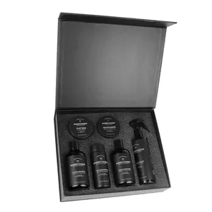 BARBERPASSION Conjunto de produtos para cuidados com os cabelos naturais de marca própria, shampoo em pó, conjunto de produtos para modelagem de cabelos para homens