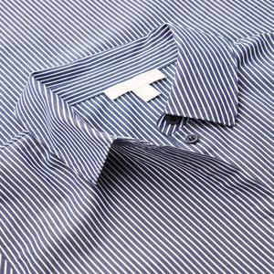 Camicie Casual da donna OEM, <span class=keywords><strong>colletto</strong></span> a punta e abbottonatura al centro, abiti a righe con orlo curvo - Product Image 6