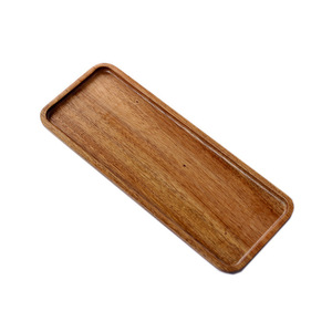 Plateau de service rectangulaire en bois d'acacia, plateau à sushi, taille personnalisable, utilisation alimentaire, pour la cuisine - Product Image 5