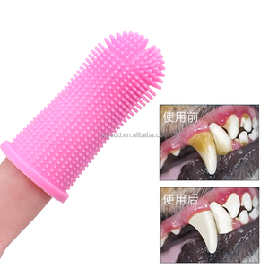 טיפול שיניים סיליקון 360 תואר חיית מחמד כלב שיניים מברשת שיניים ערכת מברשת שיניים עם זיפים רכים לניקוי שיניים - Product Image 5