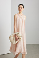 Robe en soie de mûrier 100% pour femme, à manches courtes, antistatique, col en V, taille haute, imprimé floral, style portefeuille, tie-dye, en mousseline tissée