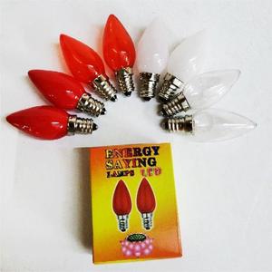 LED <b>Candle</b> Light Bulb <b>Red</b> And Clear E14 Base For Altar Decoration - Product Image 2