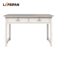 Bureau anti-âge avec rangement zoné et surface de bureau lisse résistante aux rayures