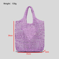 Nouveau Sac Fourre-tout en Paille de Raphia à Lettres Creuses Personnalisées avec Logo de Marque YCH 2024 – Sac à Main de Plage Tendance en Papier et Paille