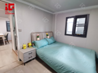 Maison conteneur modulaire pliable en acier de 40 pieds, structure en acier, luxe, extensible, avec 2 chambres principales