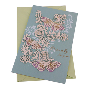 WINPSHENG-<span class=keywords><strong>tarjetas</strong></span> <span class=keywords><strong>de</strong></span> agradecimiento, láser especial, flor y mariposa, papel <span class=keywords><strong>de</strong></span> Arte <span class=keywords><strong>de</strong></span> corte láser/papel especial, logotipo del cliente, 3-5 días - Product Image 6
