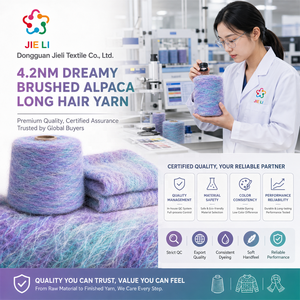 Vente en gros usine – Fil chenille long et épais moucheté en alpaga 4.2NM pour vêtements d'intérieur et d'extérieur écologiques grande taille pour l'hiver - Product Image 4