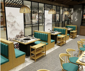 Modern Durable Leather Upholstered Booth <b>Seating</b> with Wooden Frame for Restaurants Cafes Hotels Malls - Product Image 1