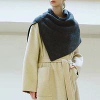 Écharpe carrée courte en satin respirant pour femme, idéale pour l'hiver, style mode superposé, vente en gros