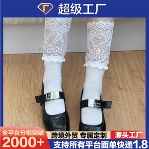 Women's Slouch <b>Socks</b> <b>Black</b> Lace Mid Calf Breathable Sweat Absorbing Youth Fashion <b>Socks</b> - Product Image 5