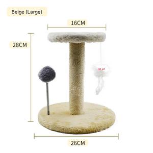 Arbre à chat interactif avec tour de griffage en sisal, perchoir en peluche et jouets interactifs – Tailles L/M pour chats - Product Image 6