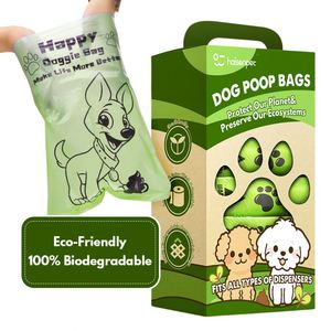 Sacs à crottes de chien biodégradables super résistants, personnalisés OEM ODM, en PE EPI, respectueux de l'environnement - Product Image 1