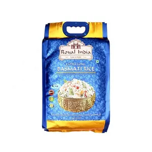 مخصص رخيصة أكياس لحفظ الطعام ساخنًا الصف البلاستيك نايلون مغلفة حزمة الأرز في حقيبة بلاستيكية من 1 كجم 2 كجم و 5 كجم